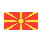 Macedonia flag, decals stickers