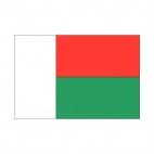 Madagascar flag, decals stickers