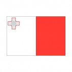 Malta flag, decals stickers