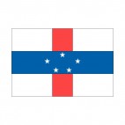 Netherlands Antilles flag, decals stickers