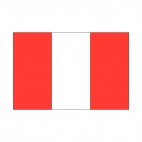 Peru flag, decals stickers