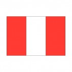 Peru flag, decals stickers