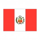 Peru flag, decals stickers