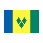 Saint Vincent and the Grenadines flag, decals stickers