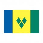 Saint Vincent and the Grenadines flag, decals stickers