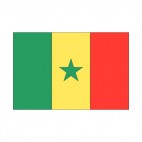 Senegal flag, decals stickers