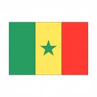 Senegal flag, decals stickers