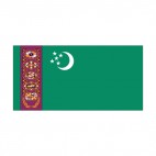 Republic of Turkmenistan flag, decals stickers