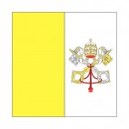 Vatican flag, decals stickers