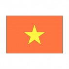 Vietnam flag, decals stickers