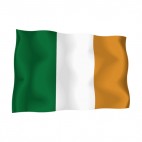 Ireland waving flag, decals stickers