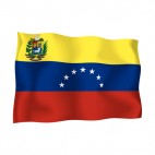 Venezuela waving flag, decals stickers
