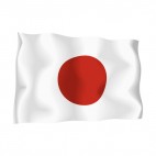 Japon waving flag, decals stickers