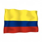 Colombia waving flag, decals stickers