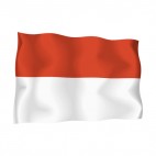 Indonesia waving flag, decals stickers