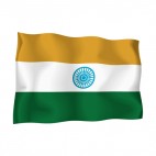 India waving flag, decals stickers