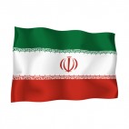 Iran waving flag, decals stickers