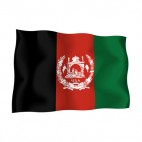 Afghanistan waving flag, decals stickers