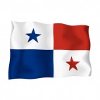 Panama waving flag, decals stickers
