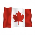 Canada waving flag, decals stickers
