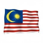 Malaysia waving flag, decals stickers