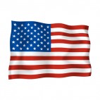United States waving flag, decals stickers