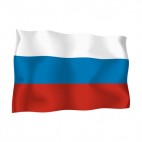 Russia waving flag, decals stickers