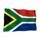 South Africa waving flag, decals stickers