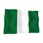 Nigeria waving flag, decals stickers