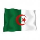 Algeria waving flag, decals stickers