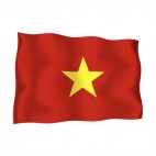 Vietnam waving flag, decals stickers