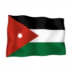 Jordan waving flag, decals stickers