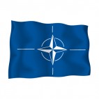 Nato waving flag, decals stickers