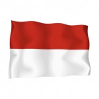 Indonesia waving flag, decals stickers