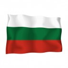 Bulgaria waving flag, decals stickers