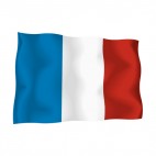 France waving flag, decals stickers