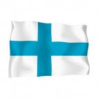 Finland waving flag, decals stickers