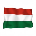 Hungary waving flag, decals stickers