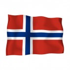 Norway waving flag, decals stickers