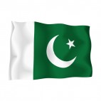 Pakistan waving flag, decals stickers