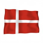 Denmark waving flag, decals stickers