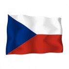 Czech Republic waving flag, decals stickers