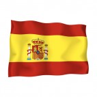 Spain waving flag, decals stickers