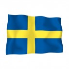 Sweden waving flag, decals stickers