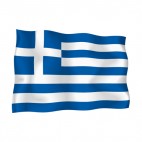 Greece waving flag, decals stickers