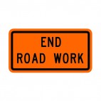 End road work sign, decals stickers