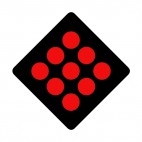 Construction stop sign, decals stickers