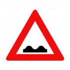Bump warning sign, decals stickers