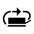 Printing machine sign, decals stickers