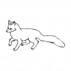 Fox walking, decals stickers